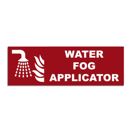 Water Fog Applicator Signage
