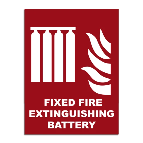 Fixed Fire Extinguishing Battery Signage