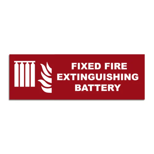 Fixed Fire Extinguishing Battery Signage