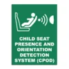 Child Seat Presence And Orientation Detection System (CPOD) Signage