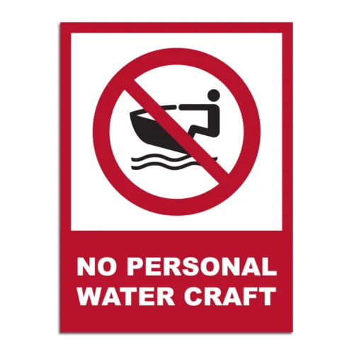No Personal Water Craft Signage