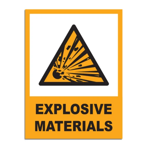 Explosive Materials Signage