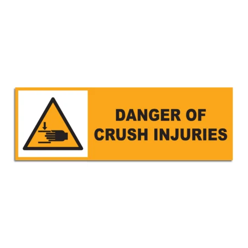 Crushing Of Hands/Danger Of Crush Injuries Signage