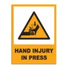 Hand Injury In Press Signage