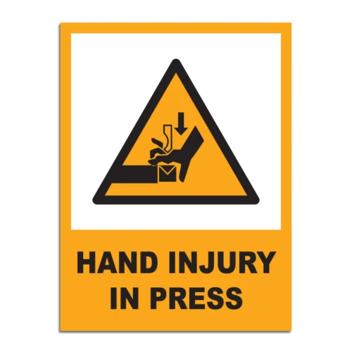 Hand Injury In Press Signage