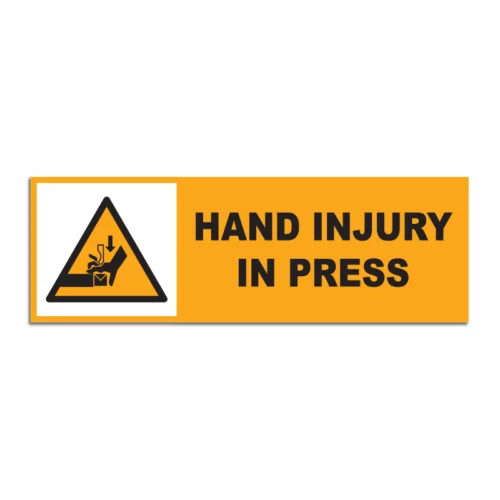 Hand Injury In Press Signage