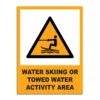 Water Skiing Or Towed Water Activity Area Signage