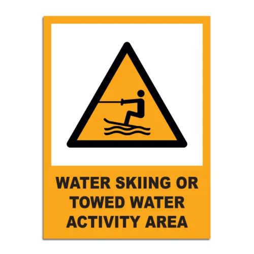 Water Skiing Or Towed Water Activity Area Signage