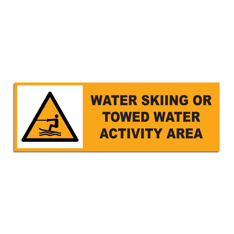 Water Skiing Or Towed Water Activity Area Signage Water Skiing Or Towed Water Activity Area Signage
