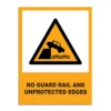 No Guard Rail And Unprotected Edges Signage