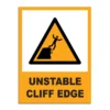 Unstable Cliff Edge Signage