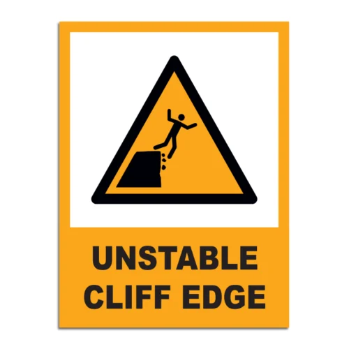 Unstable Cliff Edge Signage