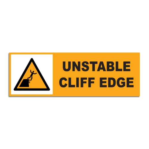 Unstable Cliff Edge Signage