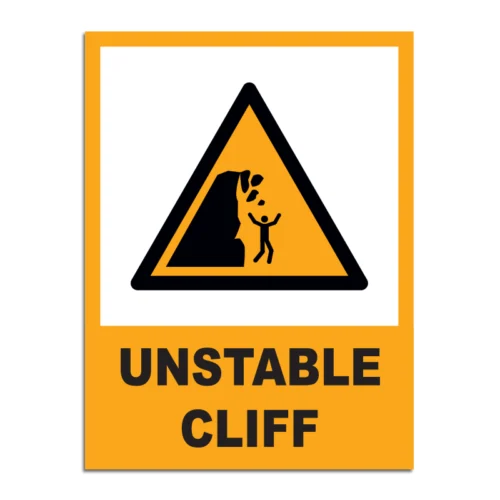 Unstable Cliff Signage