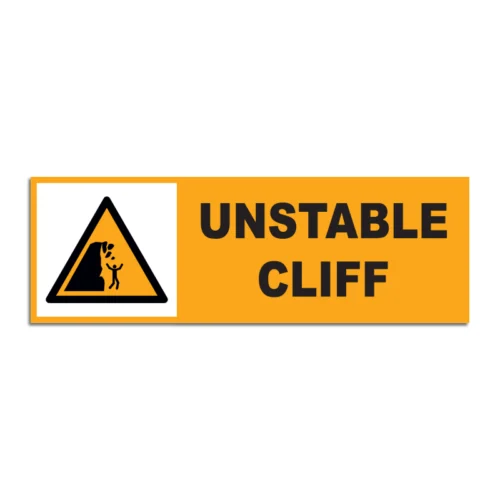 Unstable Cliff Signage