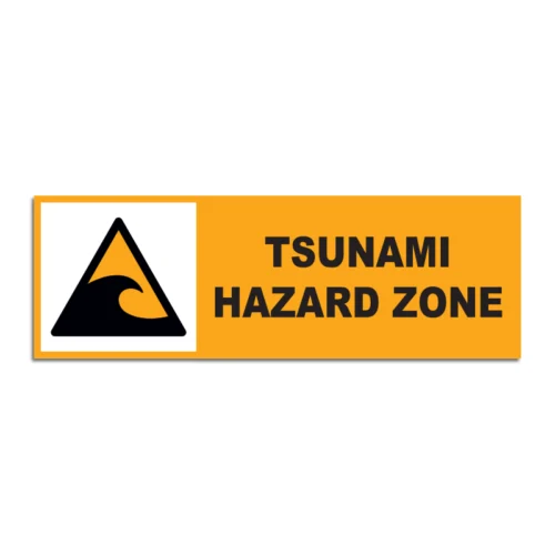 Tsunami Hazard Zone Signage
